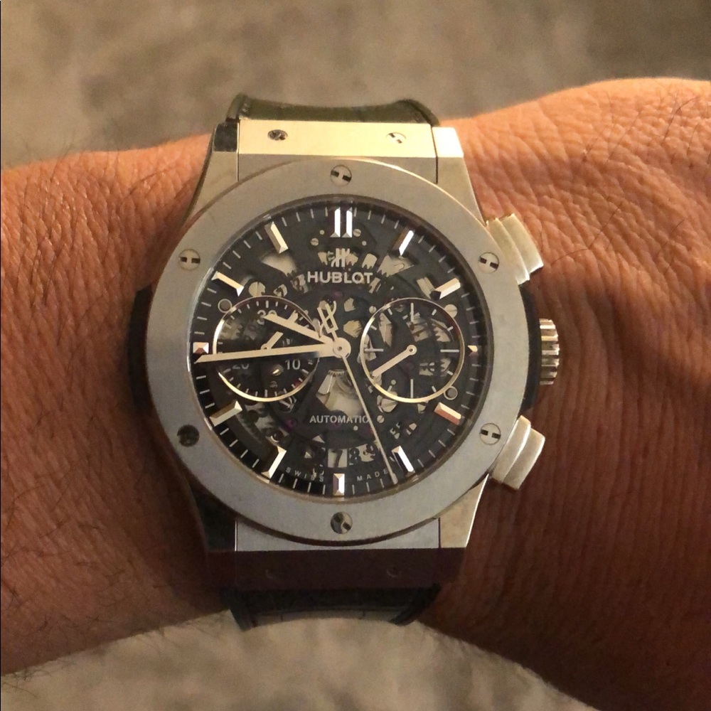 Hublot Titanium Classic Fusion Skeleton watch